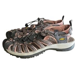 Womens Keen Whisper 1016244 Polyester Adjustable Hiking Slingback Size 9 Brown